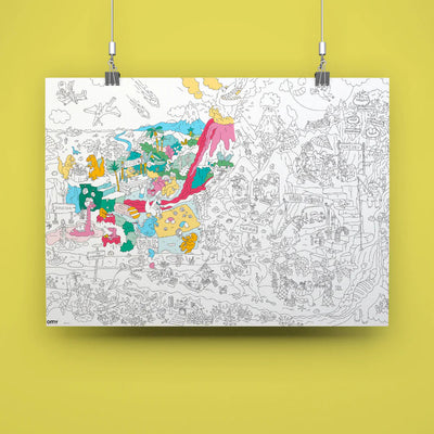 Poster géant à colorier Dinos - Omy POS31 3760235517205