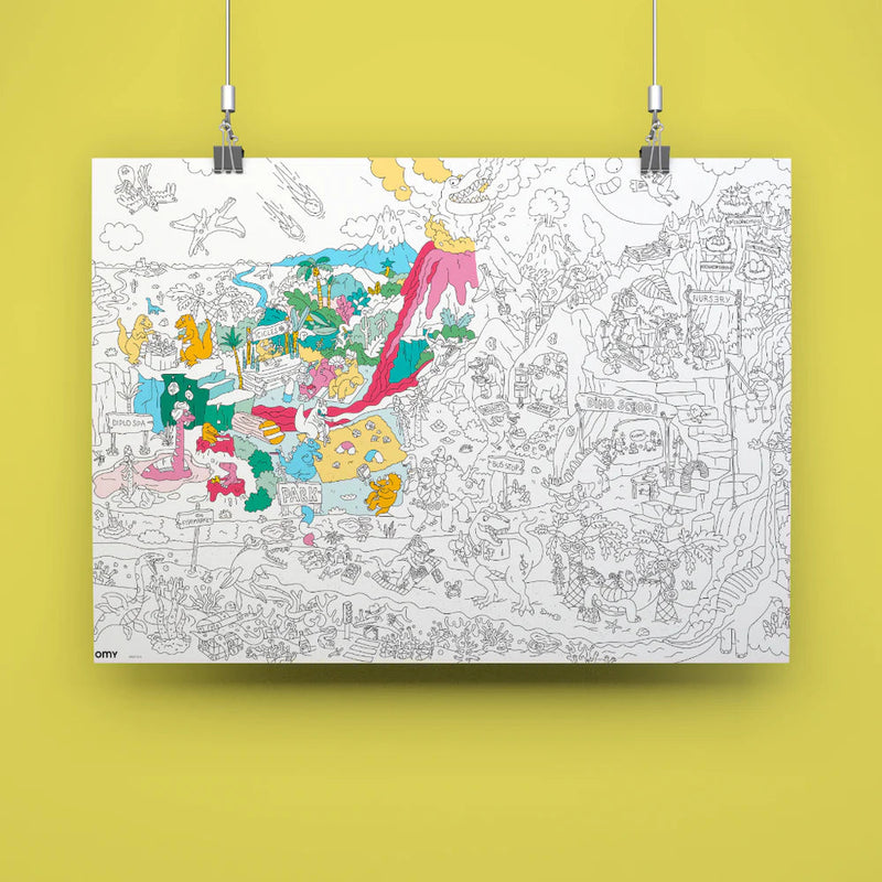 Poster géant à colorier Dinos - Omy POS31 3760235517205