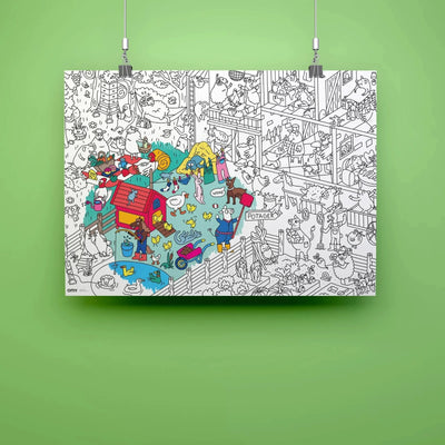 Poster geant crazy farm- Omy