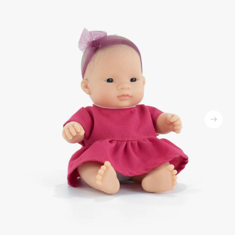 Poupée bébé asiatique fille 21cm - Miniland 33004