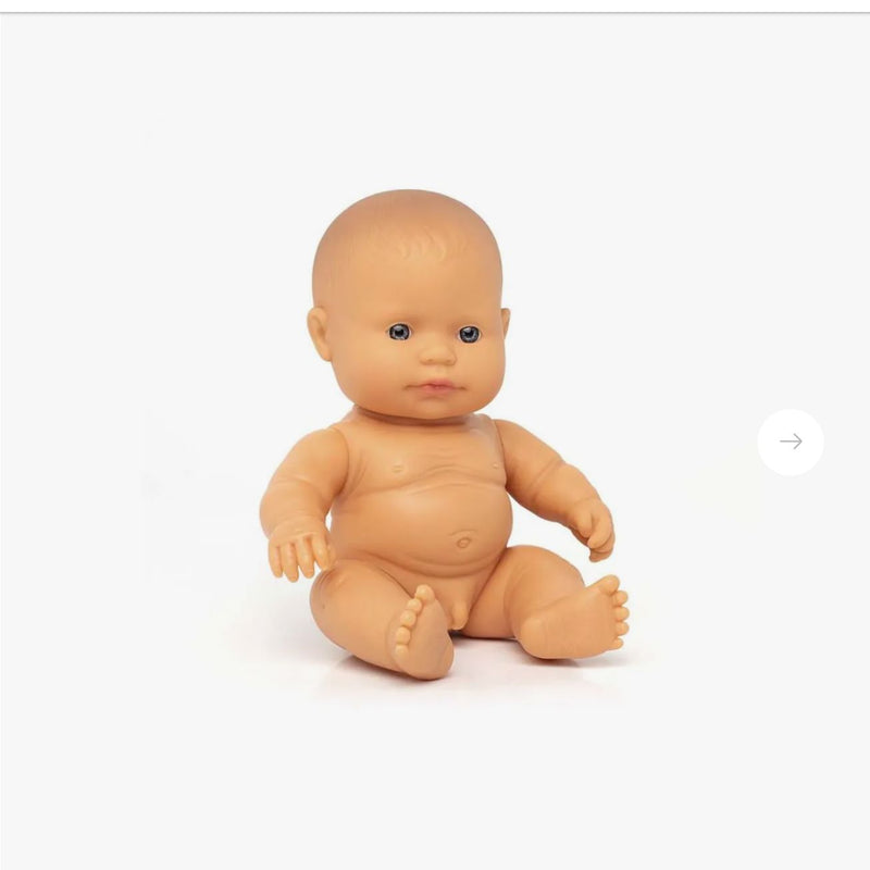 Poupée bébé europeen garçon 21cm - Miniland 31141