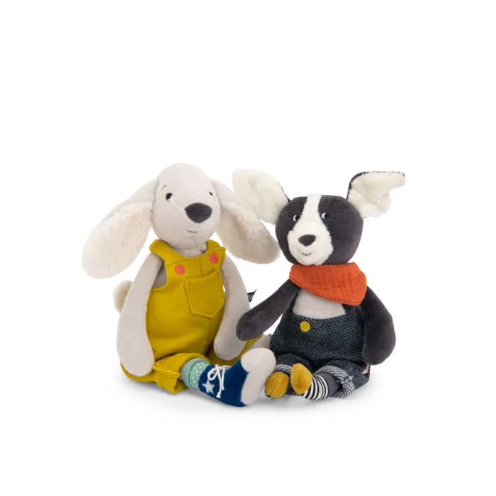 Poupée chien Puce et Pilou- MOULIN ROTY 684007 3575676840078