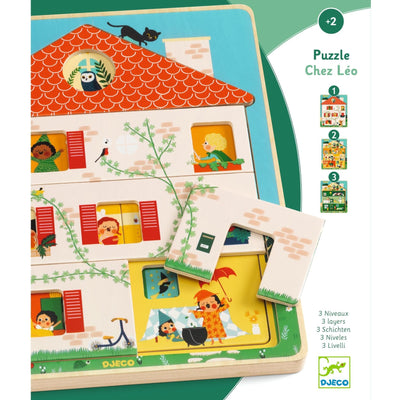 puzzle 3 niveaux Chez Leo - DJECO DJ01489 3070900014893