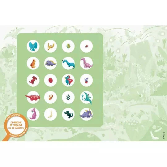 Puzzle cherche et trouve -Les dinosaures - AUZOU 9791039558013