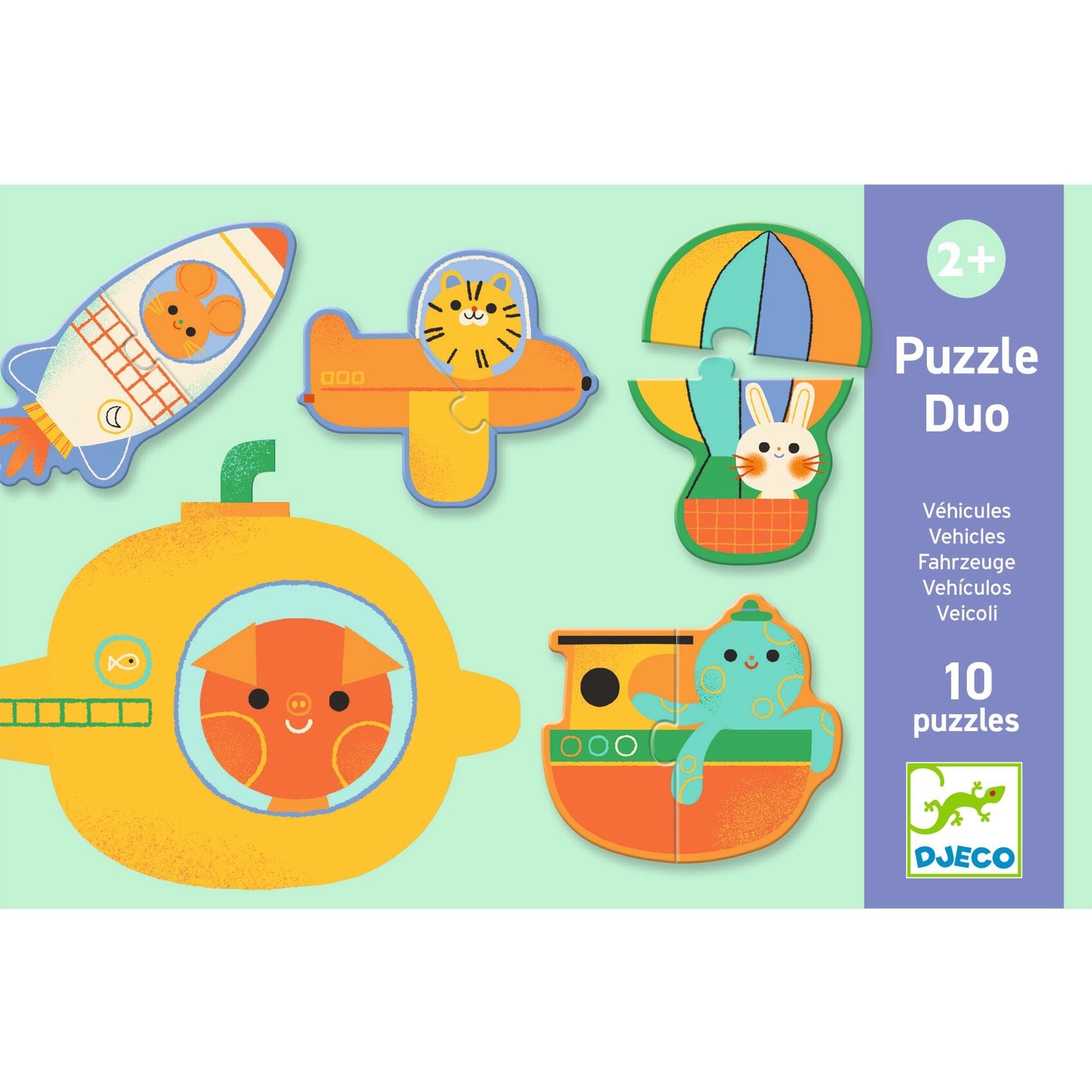 puzzle duo vehicules - DJECO DJ08270 3070900082700