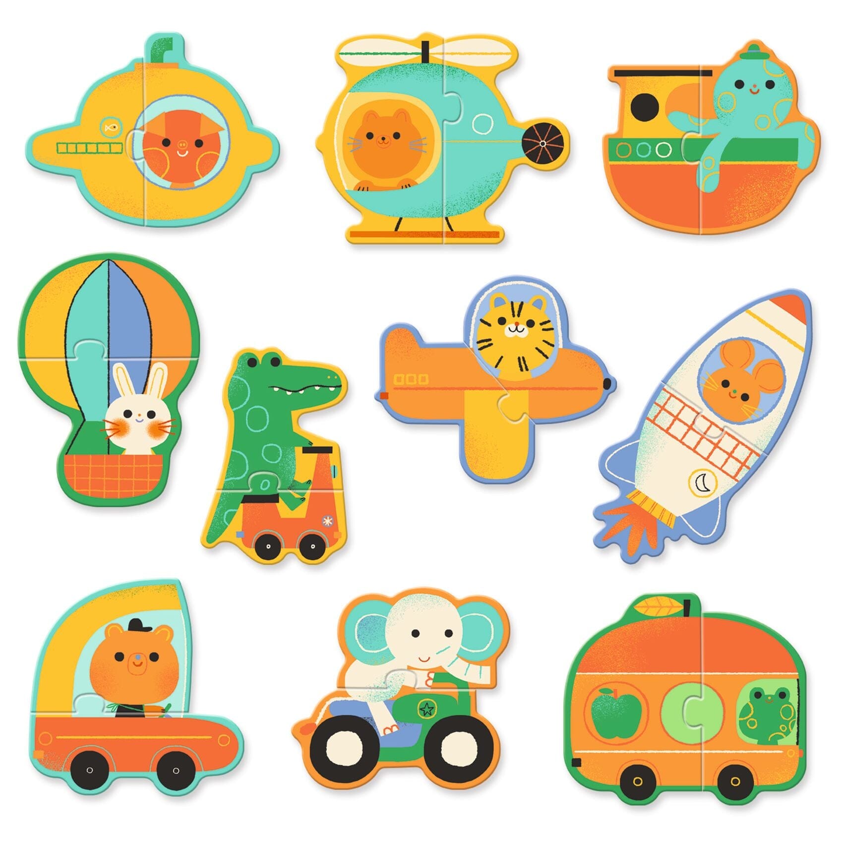 puzzle duo vehicules - DJECO DJ08270 3070900082700
