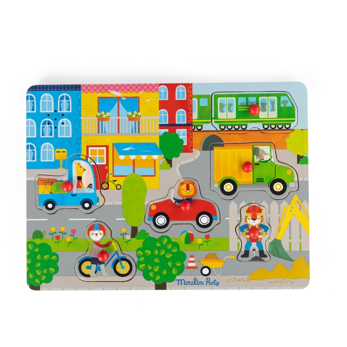 Puzzle encastrable sonore ville - MOULIN ROTY 661379 3575676613795