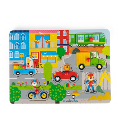 Puzzle encastrable sonore ville - MOULIN ROTY 661379 3575676613795