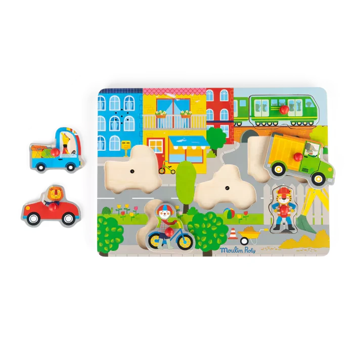 Puzzle encastrable sonore ville - MOULIN ROTY 661379 3575676613795