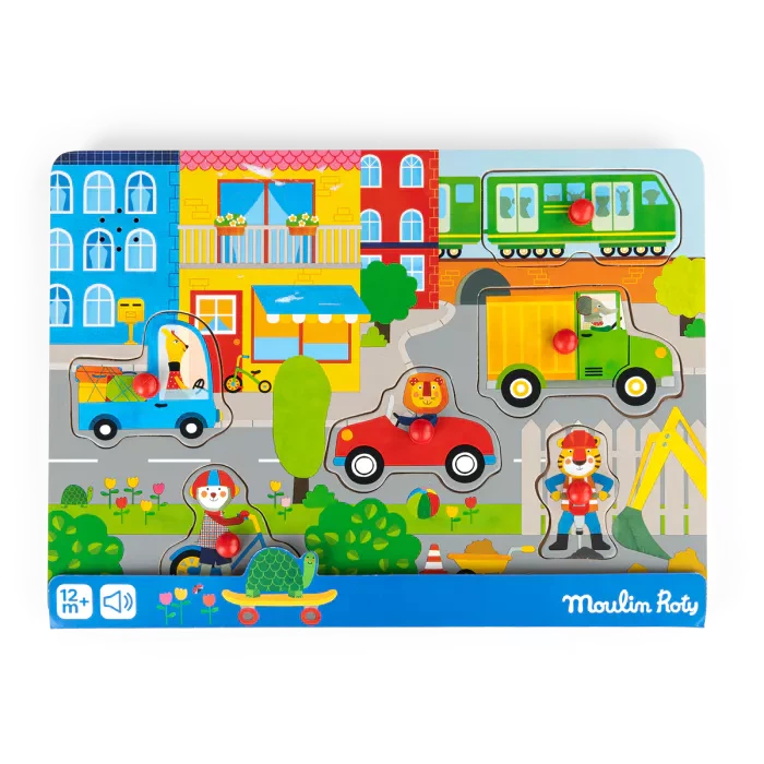 Puzzle encastrable sonore ville - MOULIN ROTY 661379 3575676613795