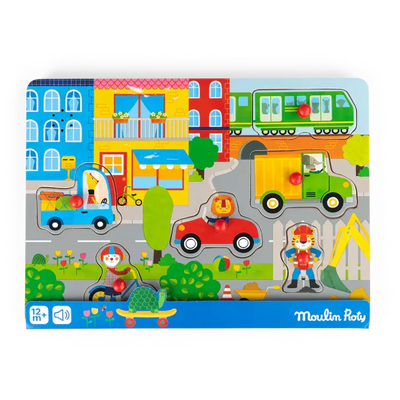 Puzzle encastrable sonore ville - MOULIN ROTY 661379 3575676613795