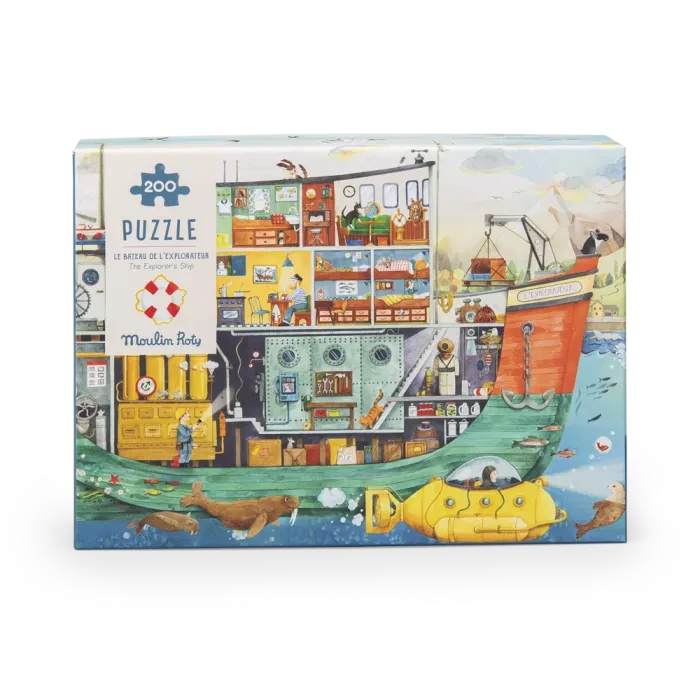 Puzzle Le bâteau (200 pièces) - L'Explorateur - MOULIN ROTY 712446 3575677124467
