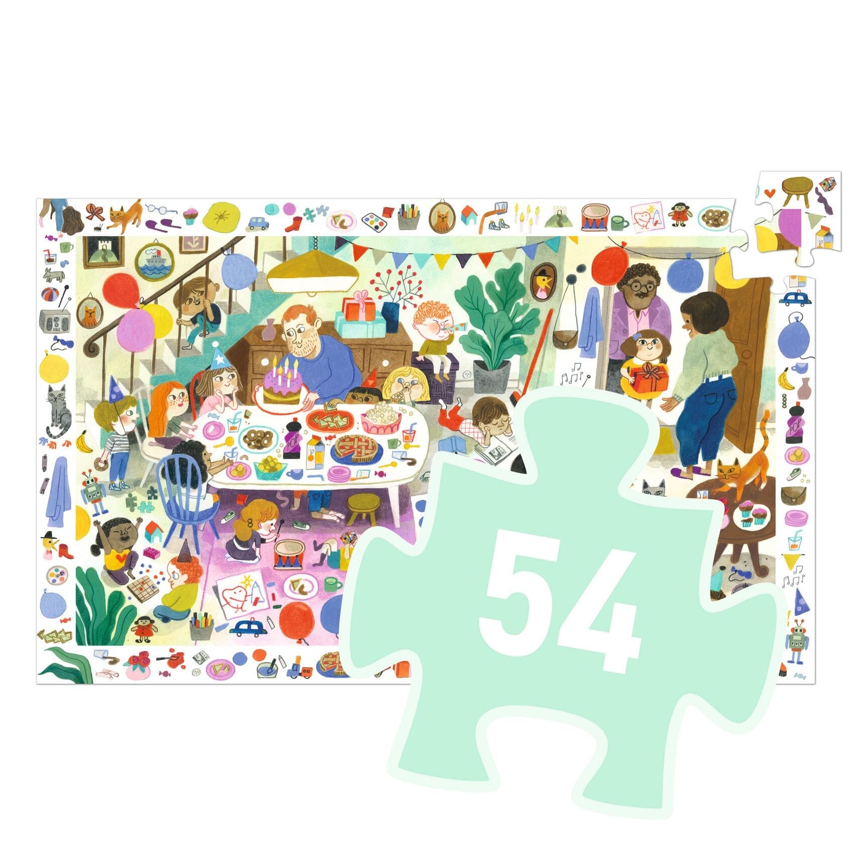 PUZZLE OBSERVATION La fête d'anniversaire - DJECO DJ07566 3070900075665