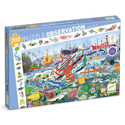 Puzzle Observation Les secrets de la mer 200 pcs - Djeco
