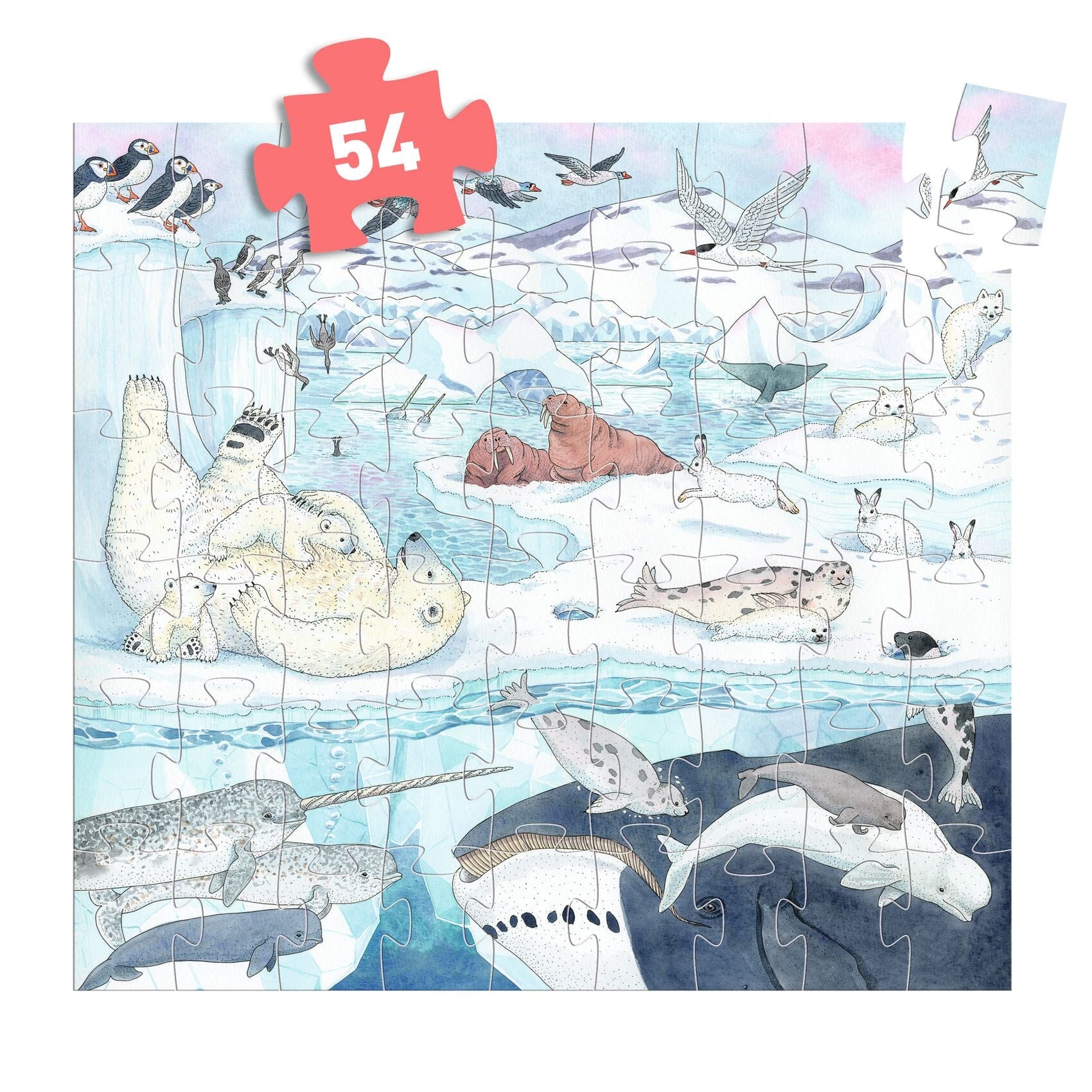 Puzzle silhouette douceur polaire 54 pcs - DJECO