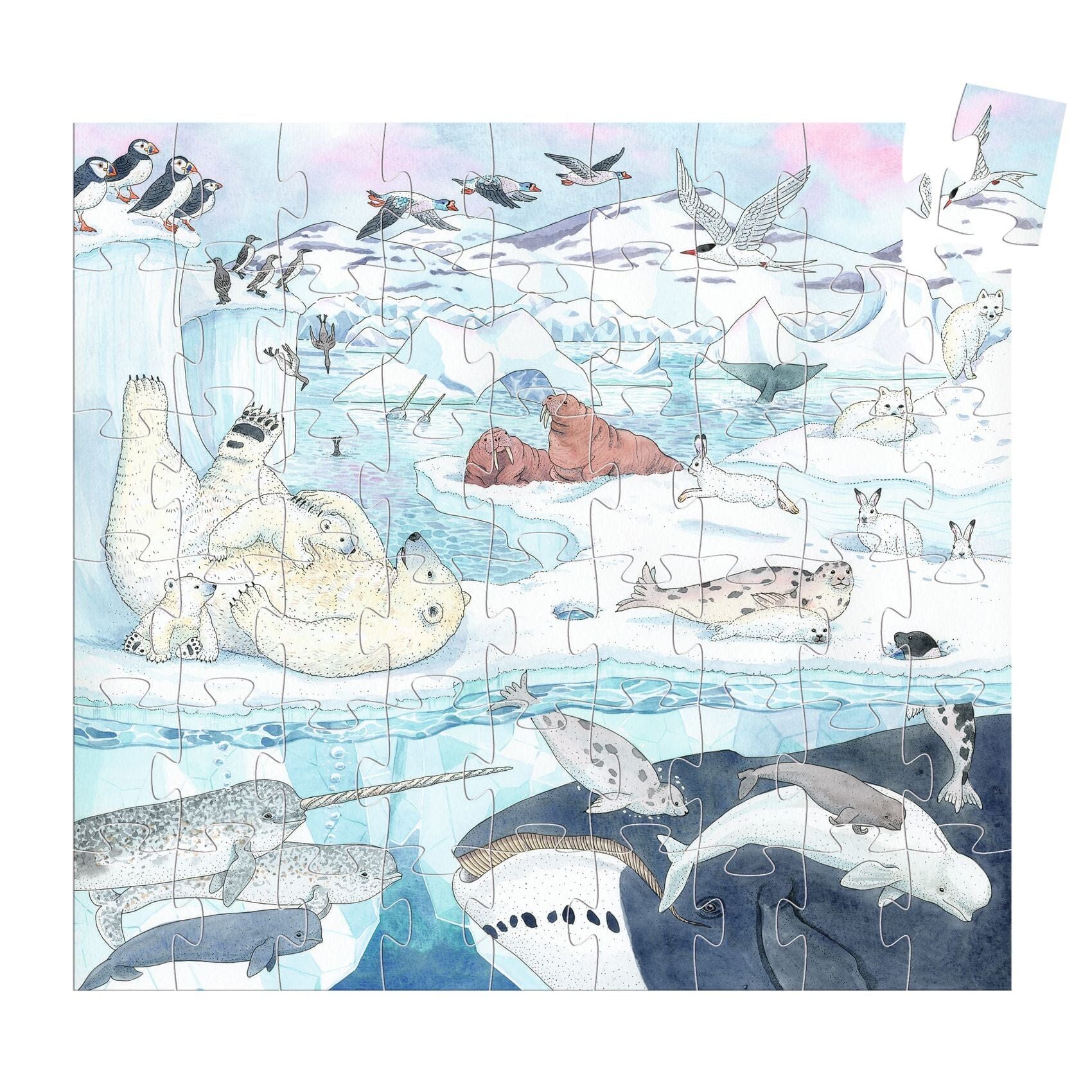 Puzzle silhouette douceur polaire 54 pcs - DJECO