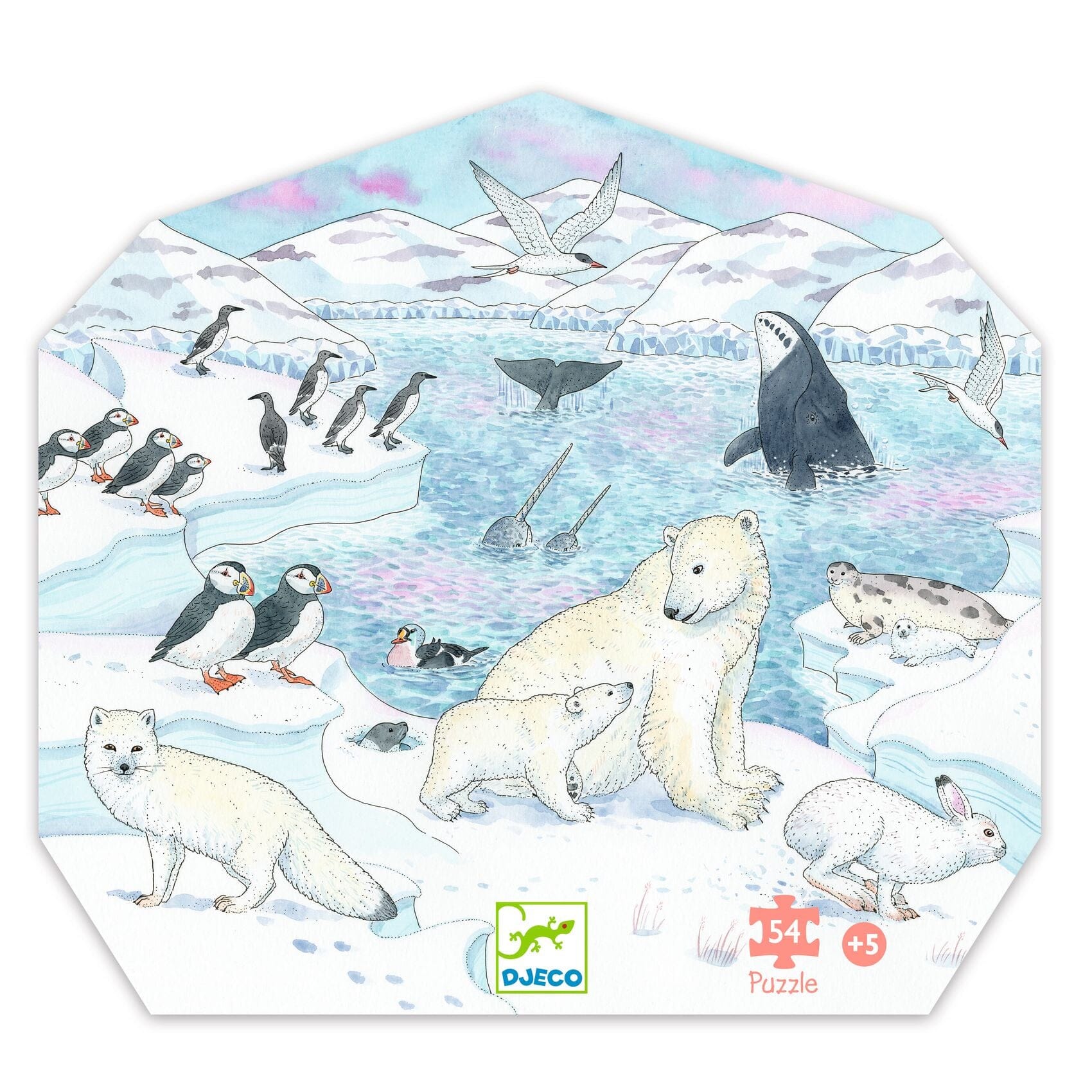 Puzzle silhouette douceur polaire 54 pcs - DJECO