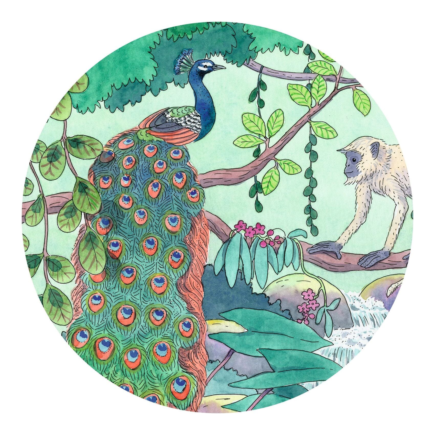 Puzzle silhouette Jungle indienne 54 pcs - DJECO