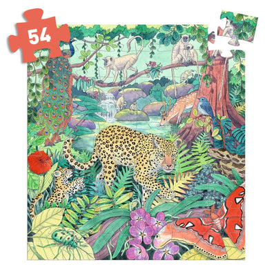 Puzzle silhouette Jungle indienne 54 pcs - DJECO