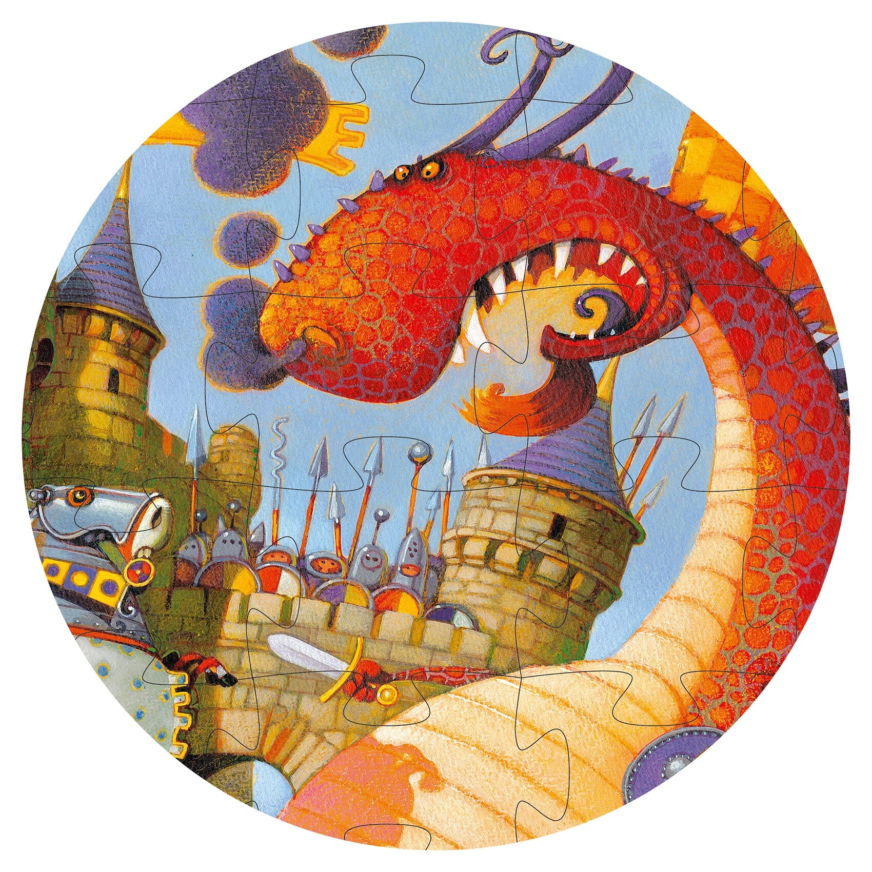 Puzzle vaillant et les dragons - DJECO DJ07256 3070900072565