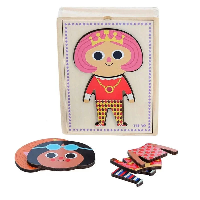 Puzzles Jade à habiller coffret en bois - VILAC 7626 3048700076267