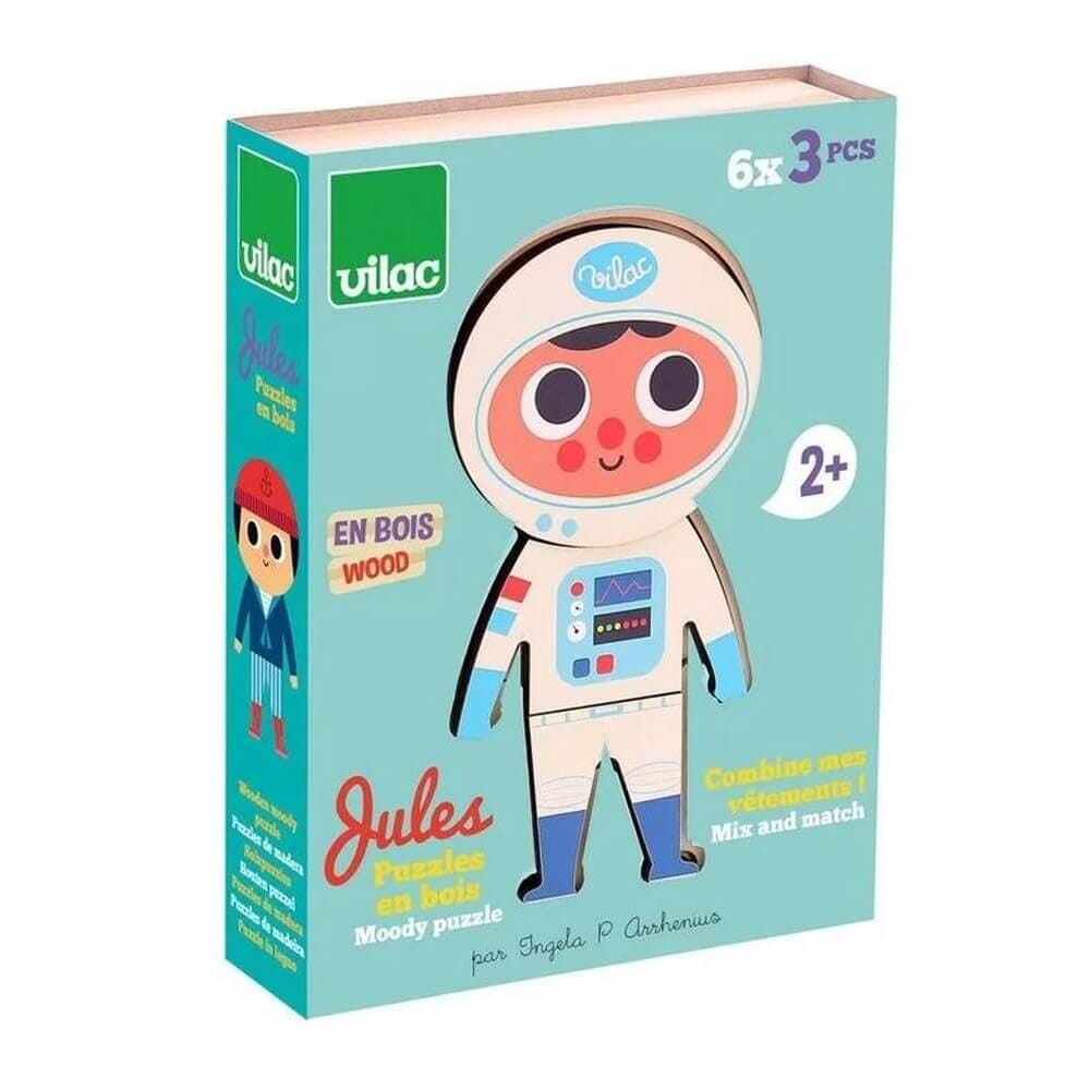 Puzzles Jules à habiller coffret en bois - VILAC 7625 3048700076250