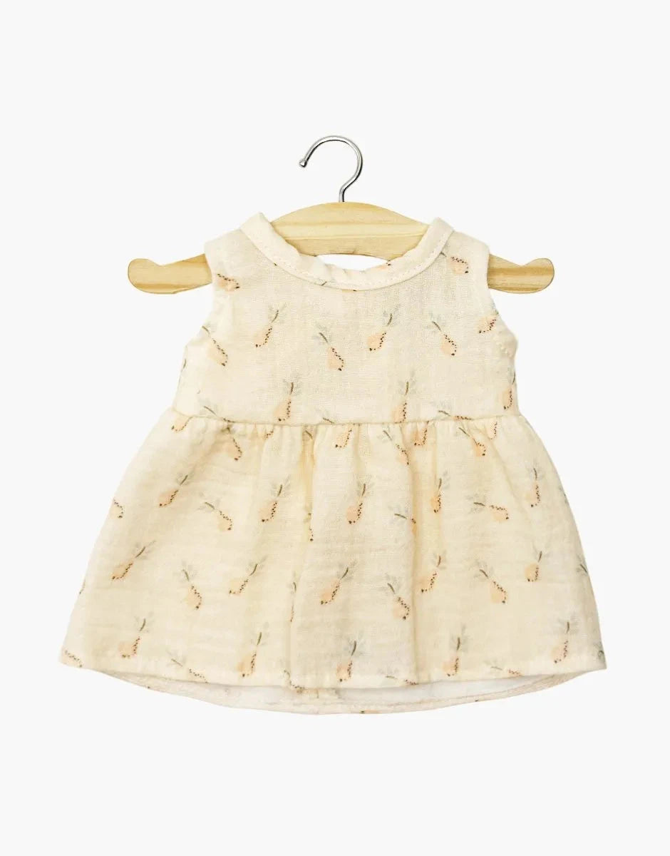 Robe Faustine sans manches en gaze de coton Hélène- minikane