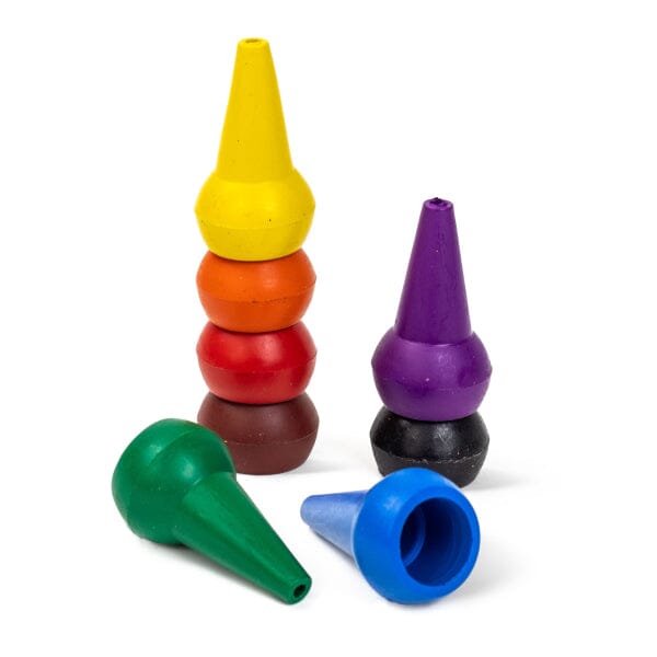 set 8 crayons empilables Retro Rainbow - TIGER TRIBE