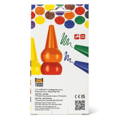 set 8 crayons empilables Retro Rainbow - TIGER TRIBE
