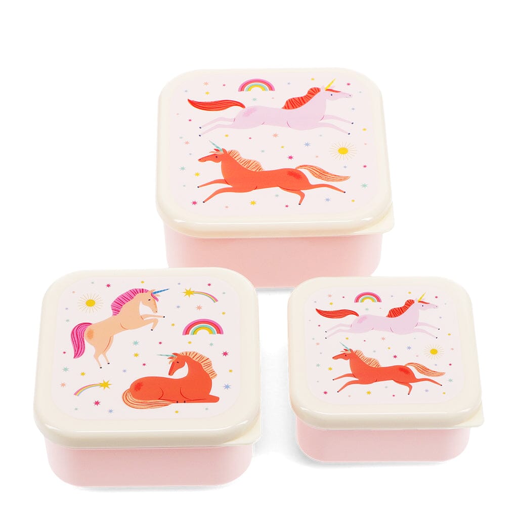set de 3 boites à goûter licorne- REX London 31196 5027455454566
