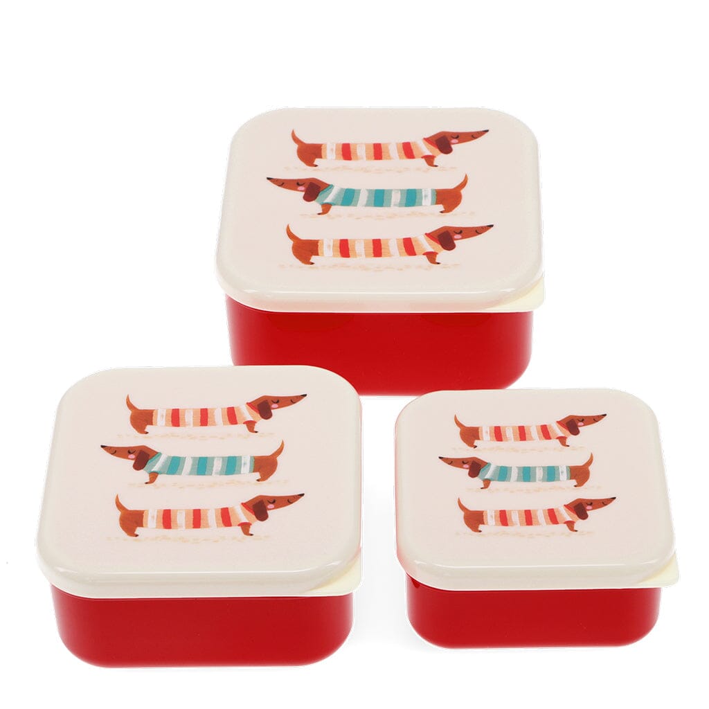 set de 3 boites à goûter teckel - REX London 30711 5027455449692