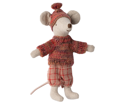 Souris sur ses skis grande soeur rose- MAILEG 17-4210-00 5707304140764