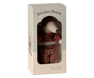 Souris sur ses skis grande soeur rose- MAILEG 17-4210-00 5707304140764