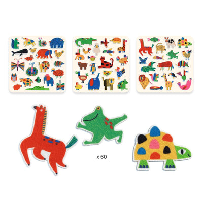 STICKERS TEXTURES Des animaux partout ! - DJECO
