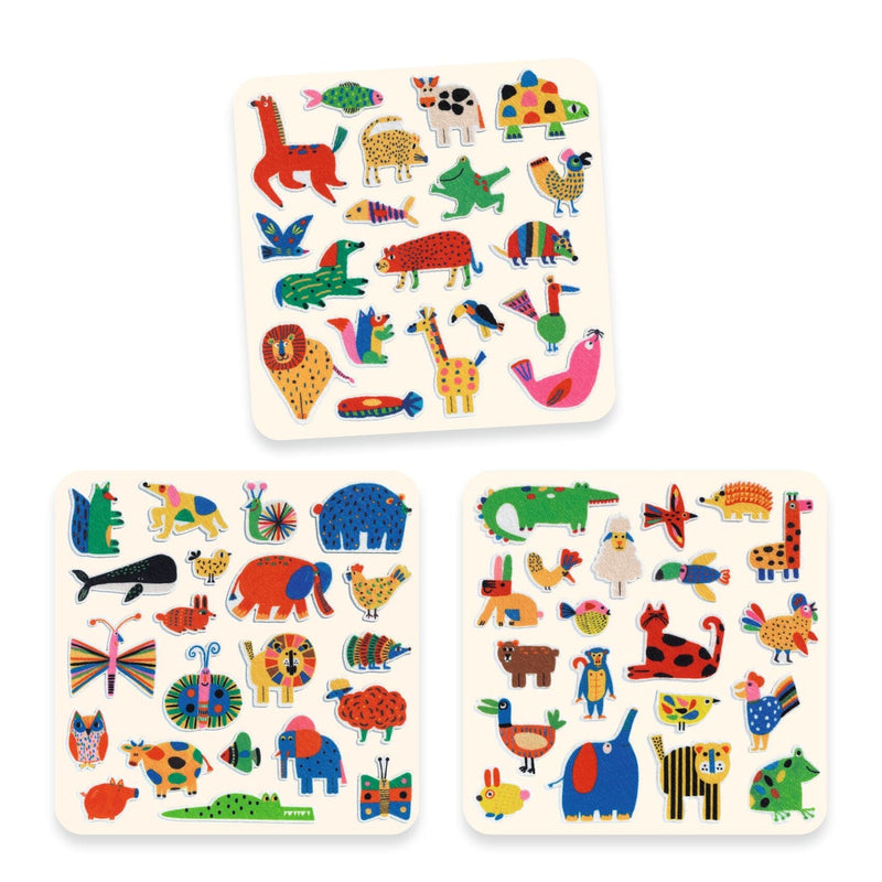 STICKERS TEXTURES Des animaux partout ! - DJECO
