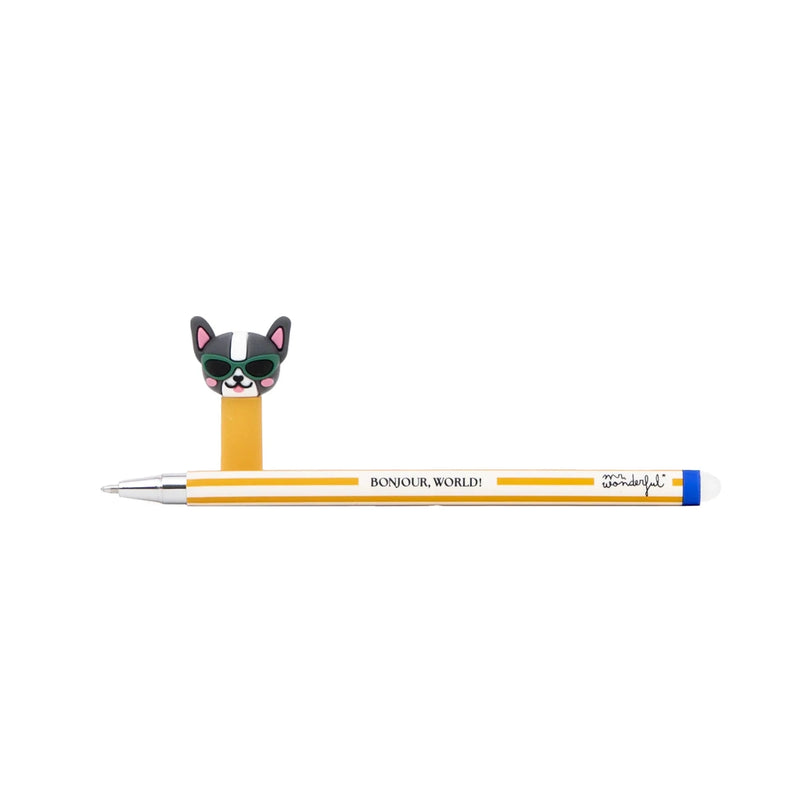Stylo effaçable Bo-Bo Bouledogue Français - Bonjour, le monde ! - MR. WONDERFUL