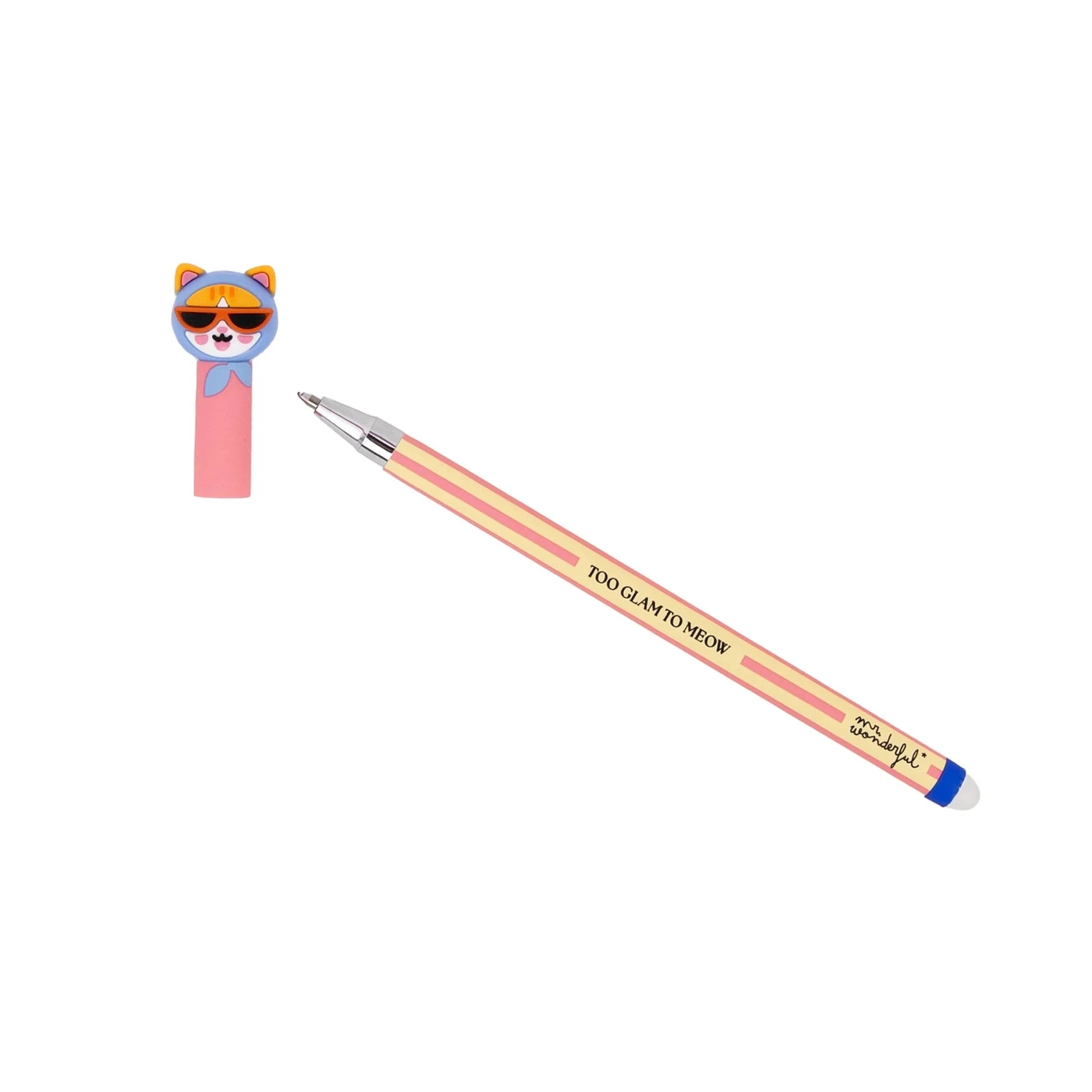 Stylo effaçable Bo-Bo Chat - Too glam to meow - MR. WONDERFUL