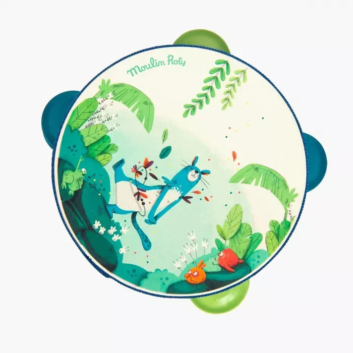Tambourin bleu Dans la jungle- Moulin Roty 668407 3575676684078