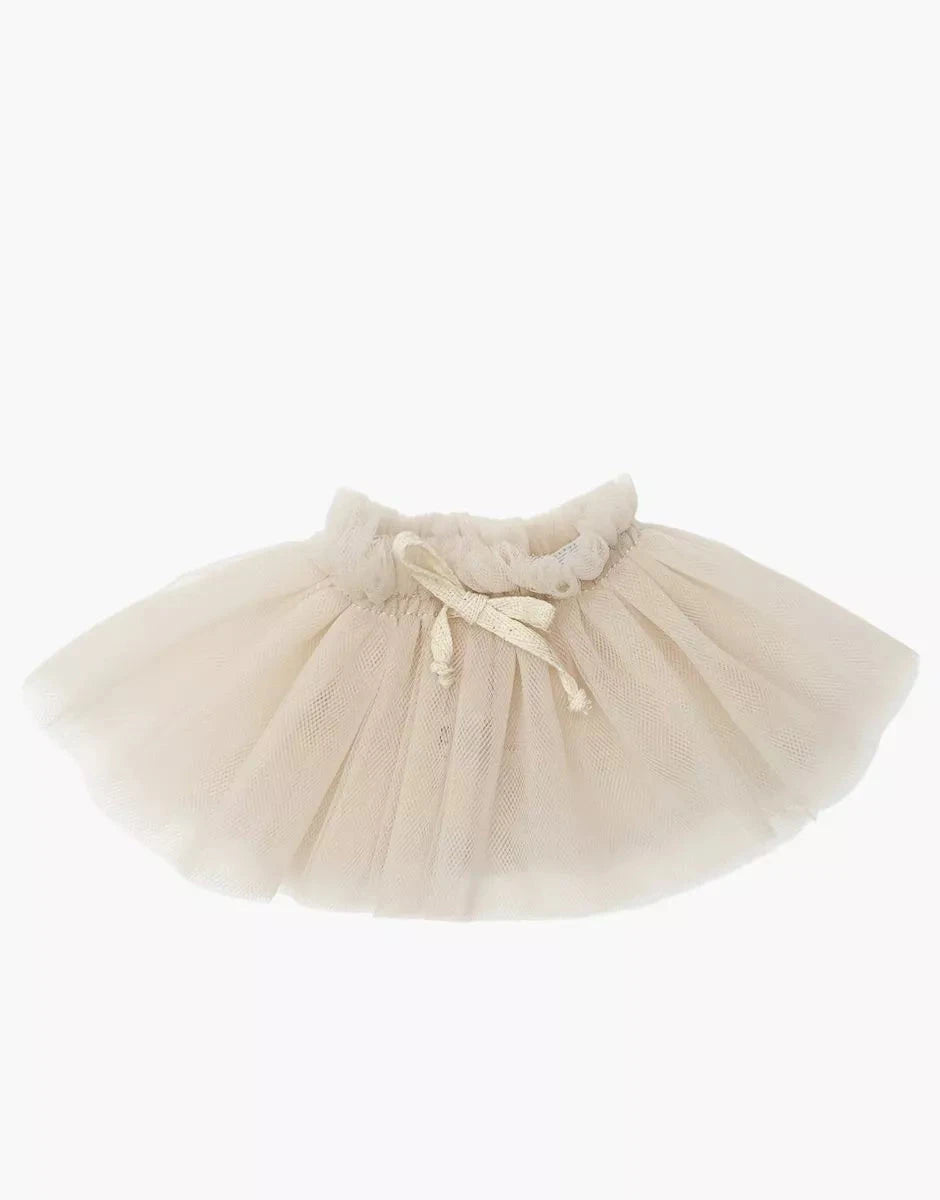 Tutu court Alicia avec nouettes beige- minikane