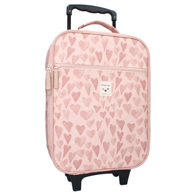 Valise à roulettes enfant couer rose - Kidzroom KR3988 8712645301191