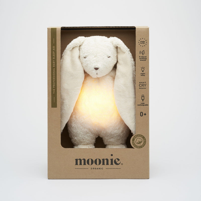 Veilleuse musicale lapin natur bio blanc polaire - Moonie MOLNAT-BP 5903943986293