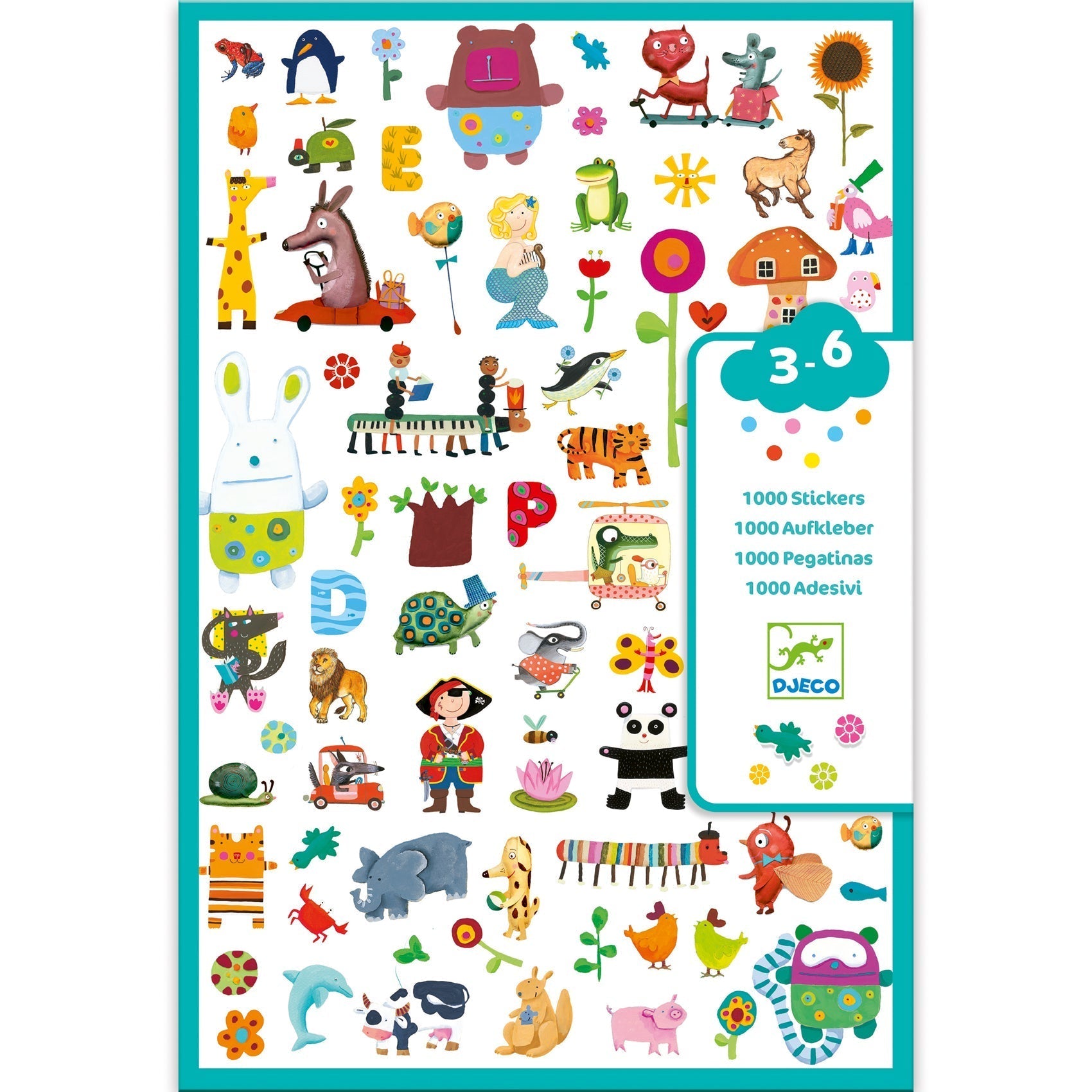 1000 stickers pour les petits - Djeco DJ08950 3070900089501