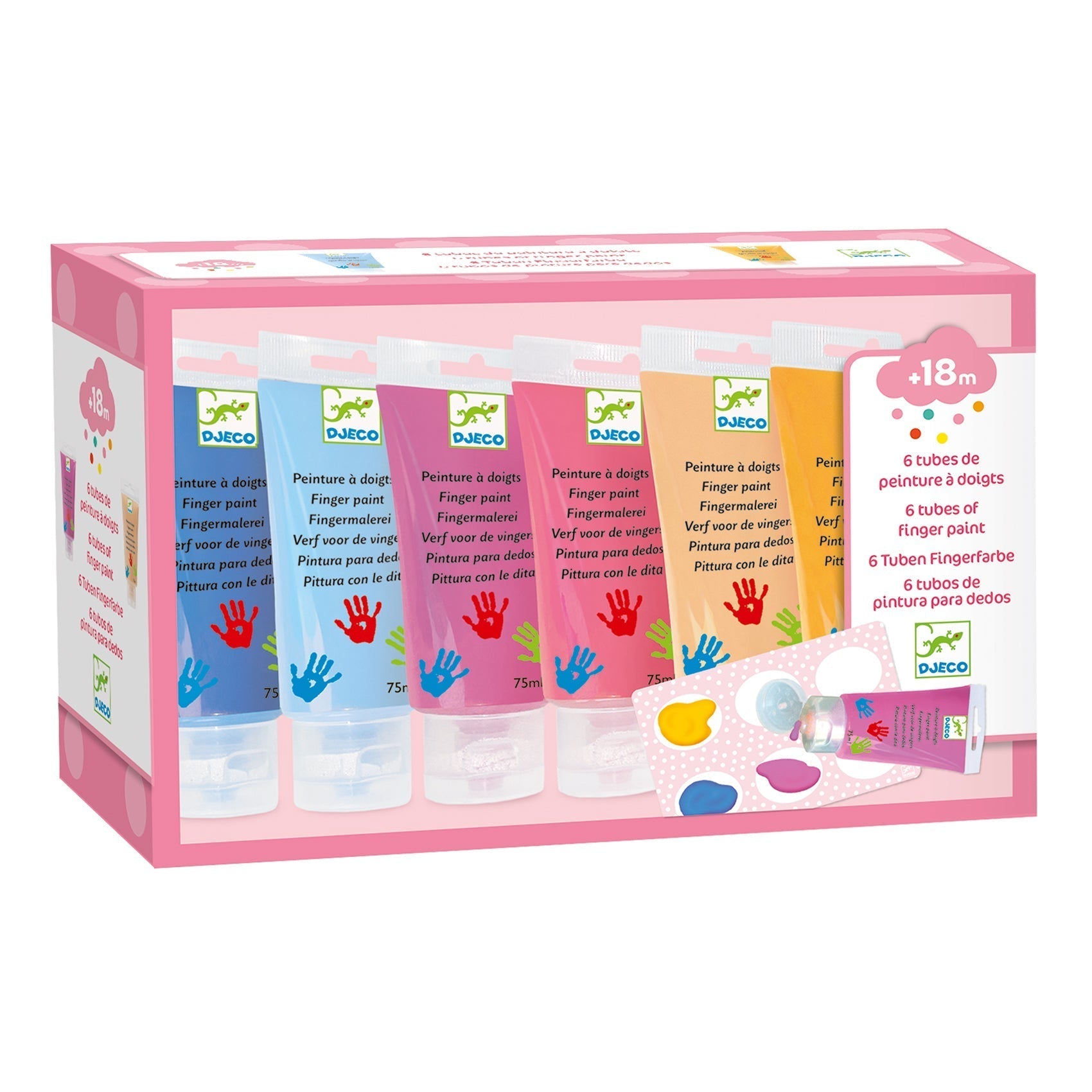 6 tubes peinture à doigts sweet - Djeco dj09000 3070900090002