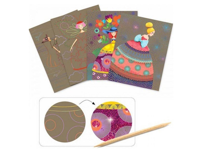 Cartes à gratter le bal de coquettes - Djeco dj09725 3070900097254