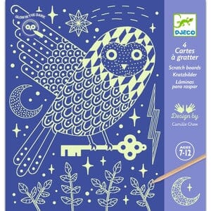 Cartes à gratter Phosphorescentes-Monde merveilleux - DJECO DJ09715 3070900097155