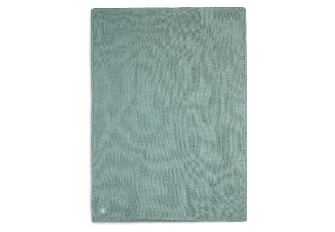 Couverture 100x150 cm Basic Knit Forest Green/Fleece - JOLLEIN 517-511-65219 8717329366084