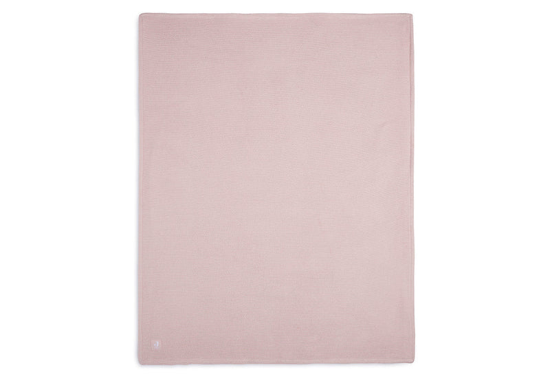 Couverture Berceau 75x100cm Basic Knit pale pink/fleece - JOLLEIN 517-511-65310 8717329366107