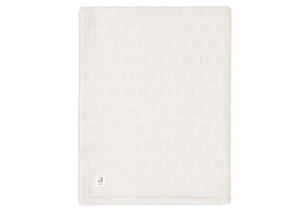 Couverture Berceau 75x100cm Grain knit Oatmeal/Velvet - JOLLEIN 517-511-67048 8717329377561