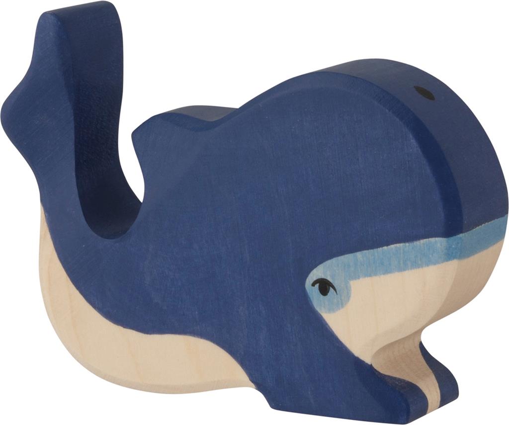 Figurine en bois Baleine bleue petite - HOLZTIGER 80196 4013594801966