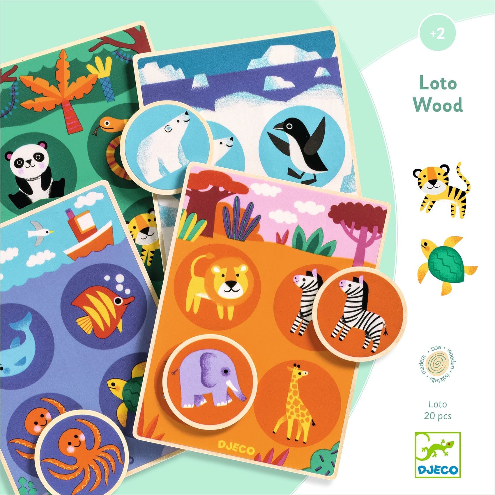 jeu educatif loto en bois - DJECO dj01615 3070900016156